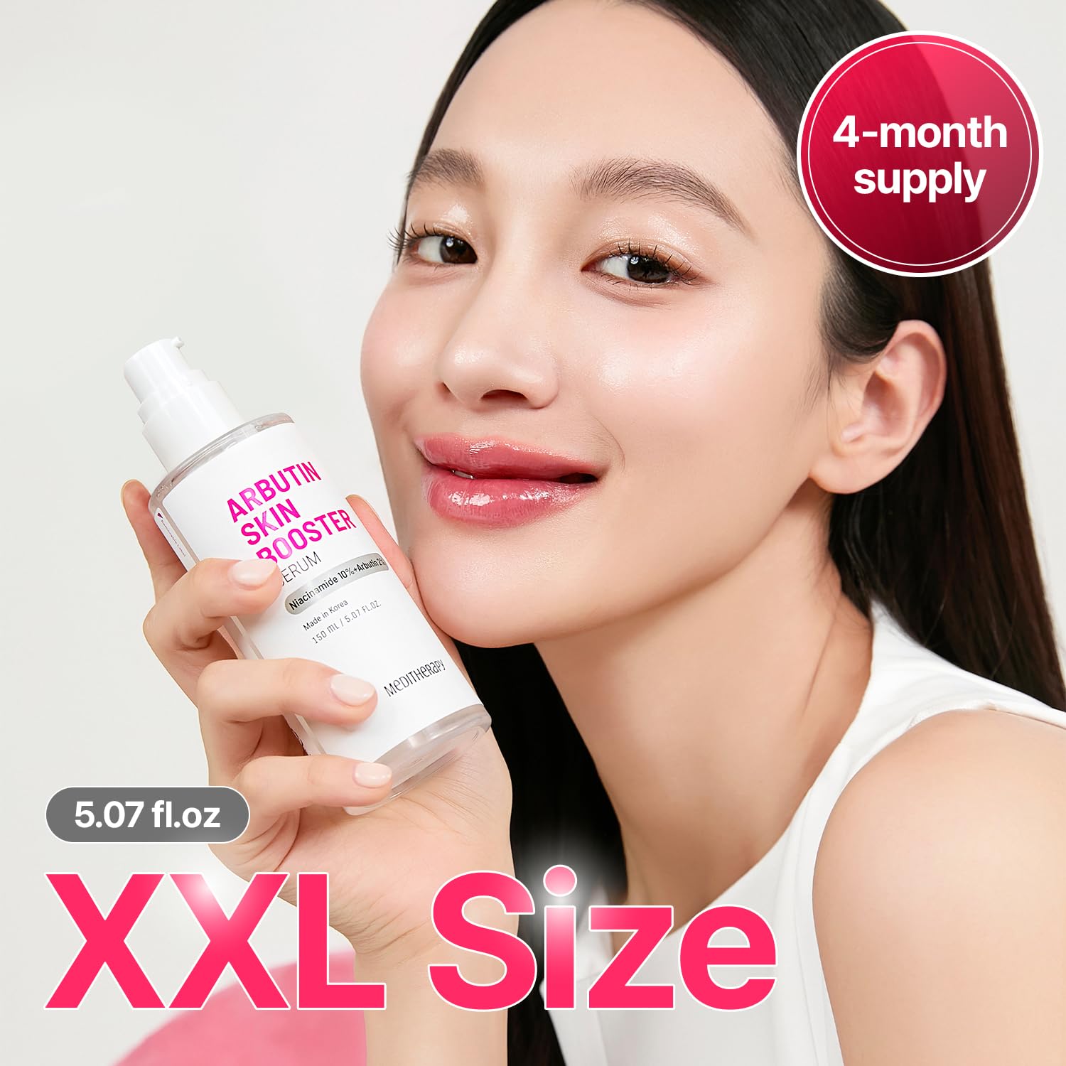 Meditherapy glow finish image hints at luminous complexion with regular use.