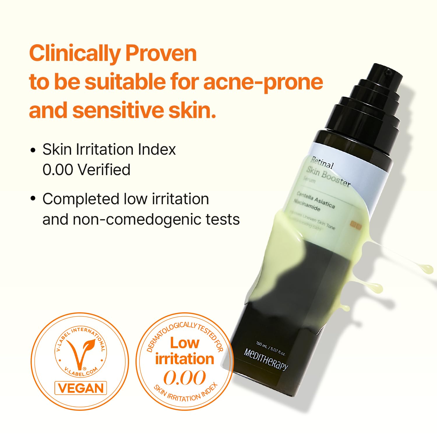 MEDITHERAPY Retinal Serum with Cica Biome Complex for calm skin.
