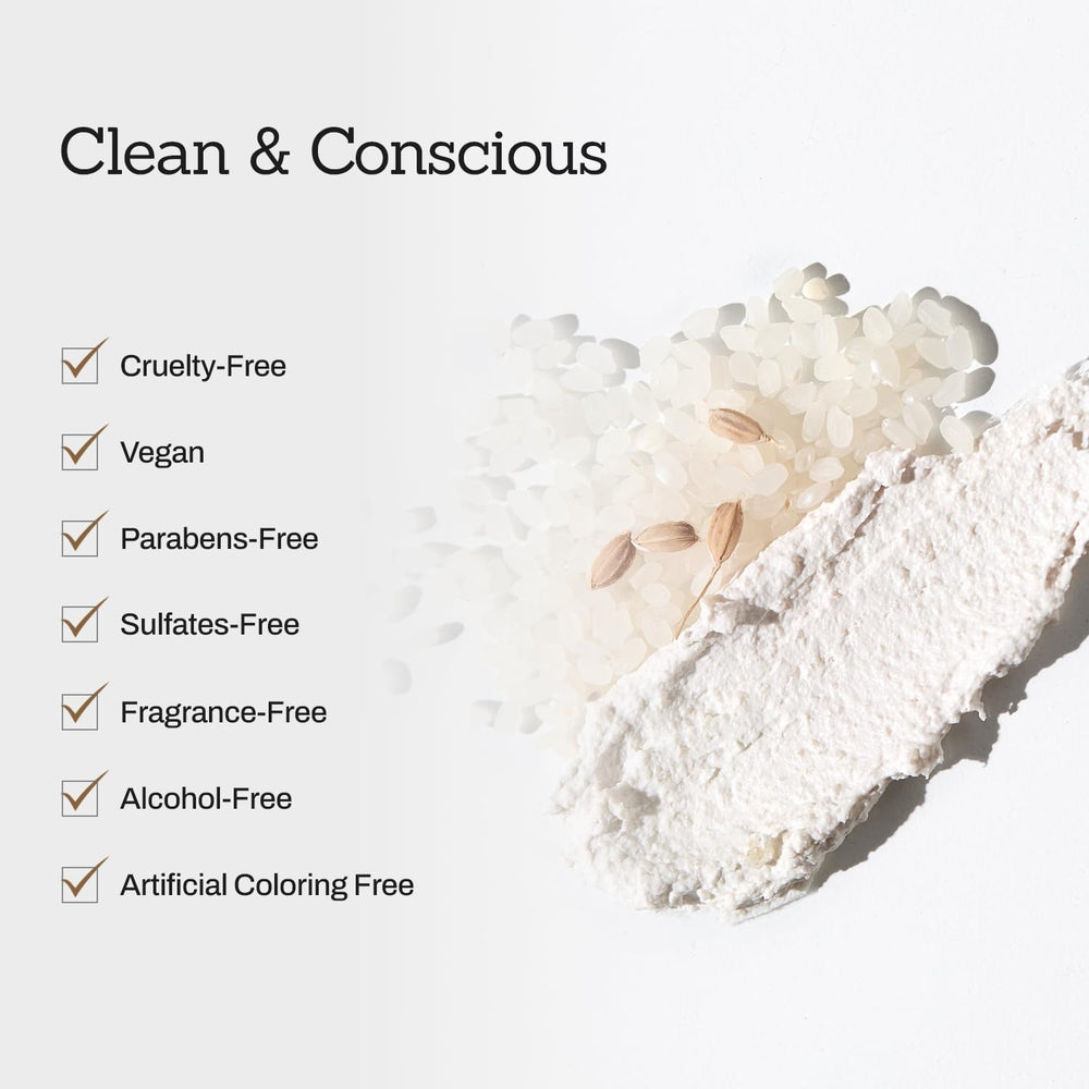 MEDITHERAPY Rice Wash-Off Mask daily routine image suggests simple, soothing self-care