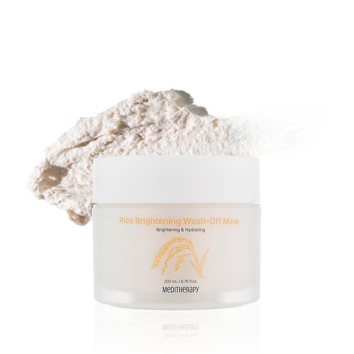 MEDITHERAPY Rice Wash-Off Mask front packaging highlighting hydration for dry to normal skin