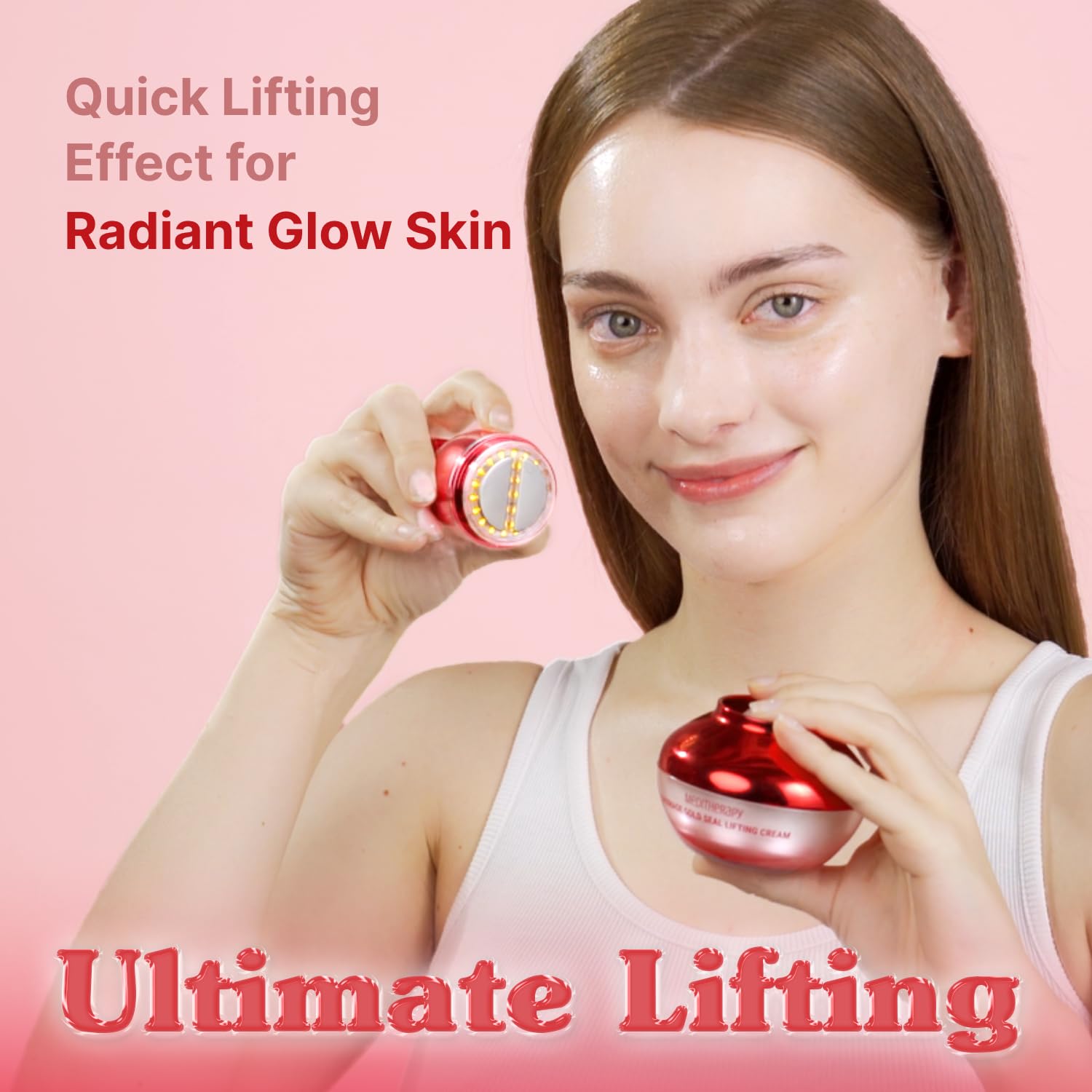 MEDITHERAPY Shumage Gold Seal Device close-up for at-home lifting.