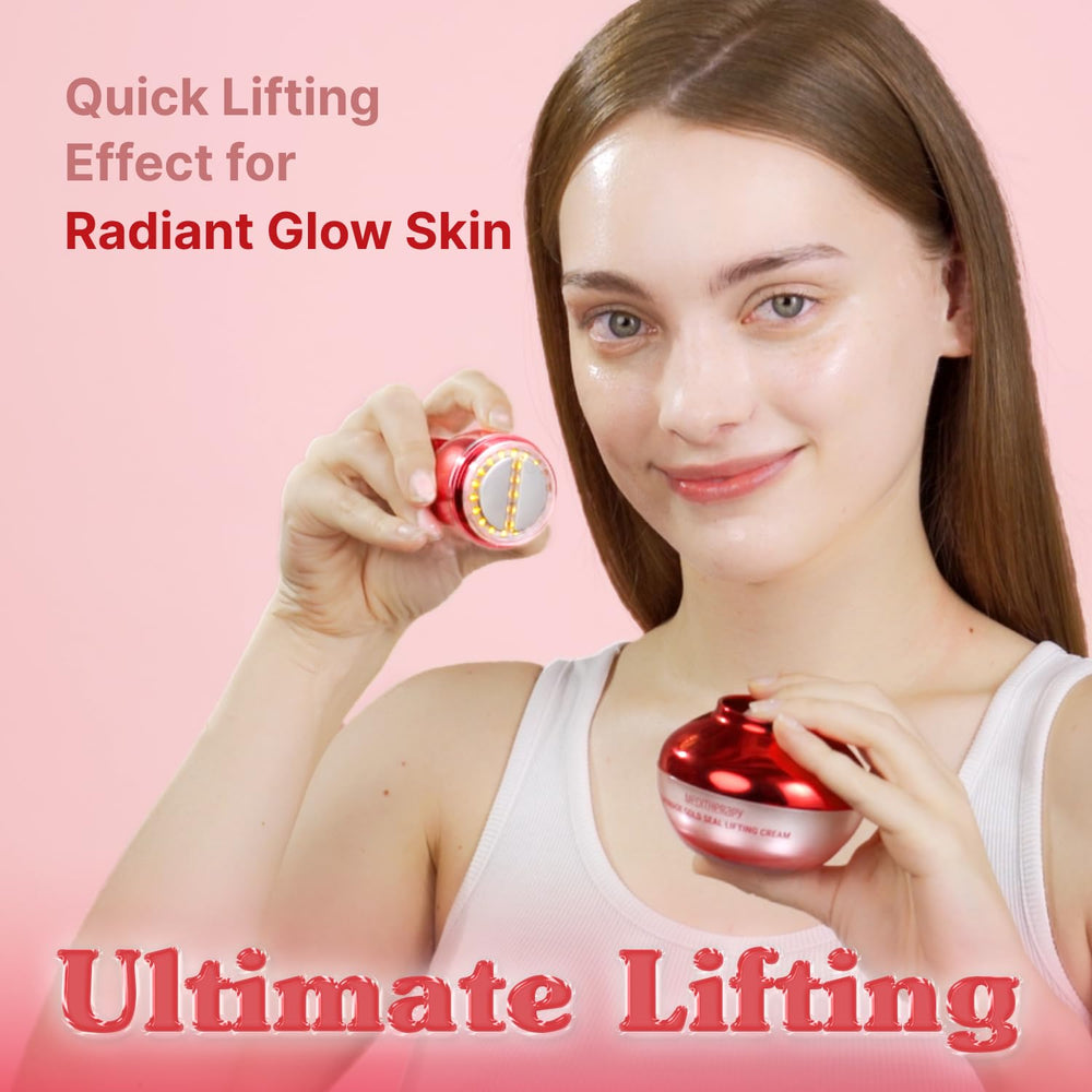 MEDITHERAPY Shumage Gold Seal Device close-up for at-home lifting.