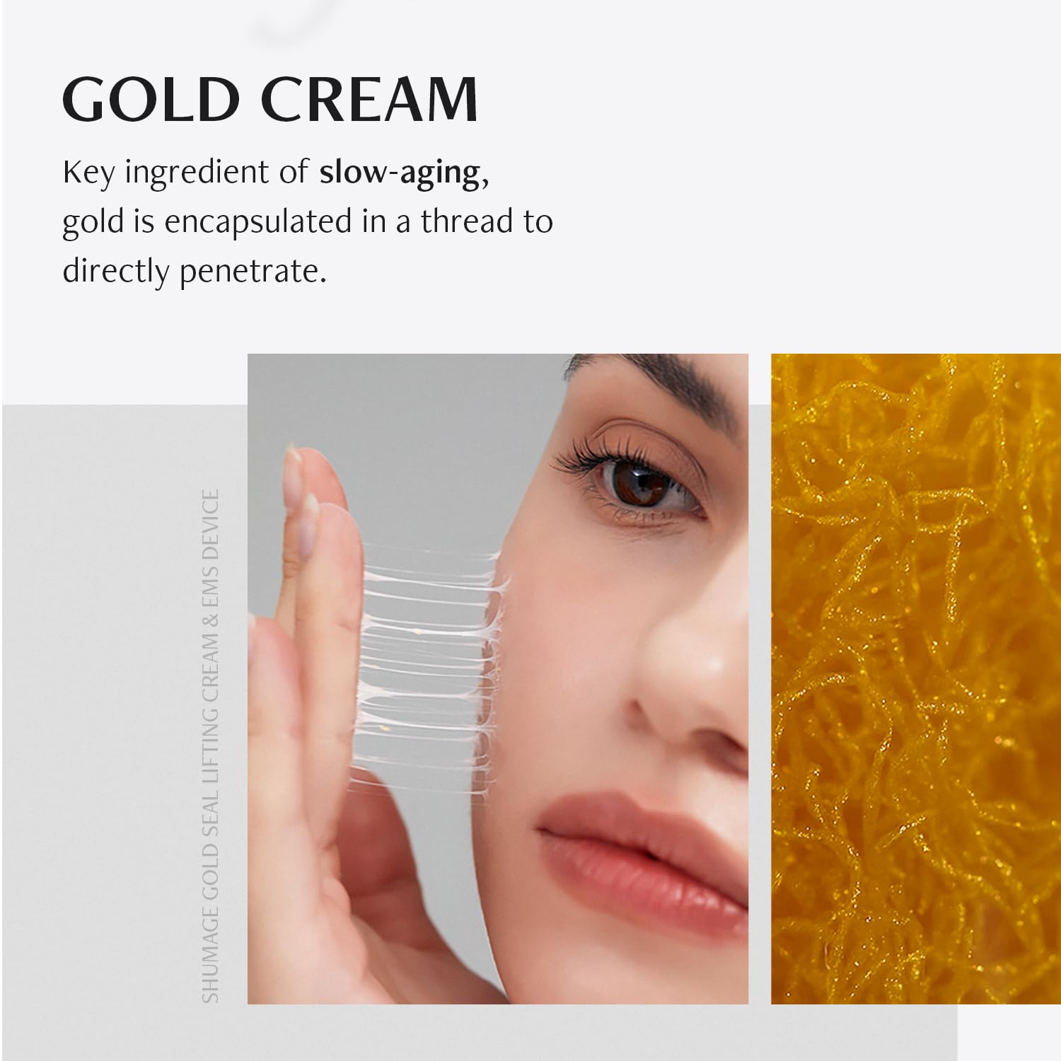 MEDITHERAPY Shumage Gold Seal jar close-up highlights rich texture for smoothing and nourishment