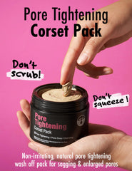 Meditime Pore Corset Pack applied mask on face demonstrates smooth texture