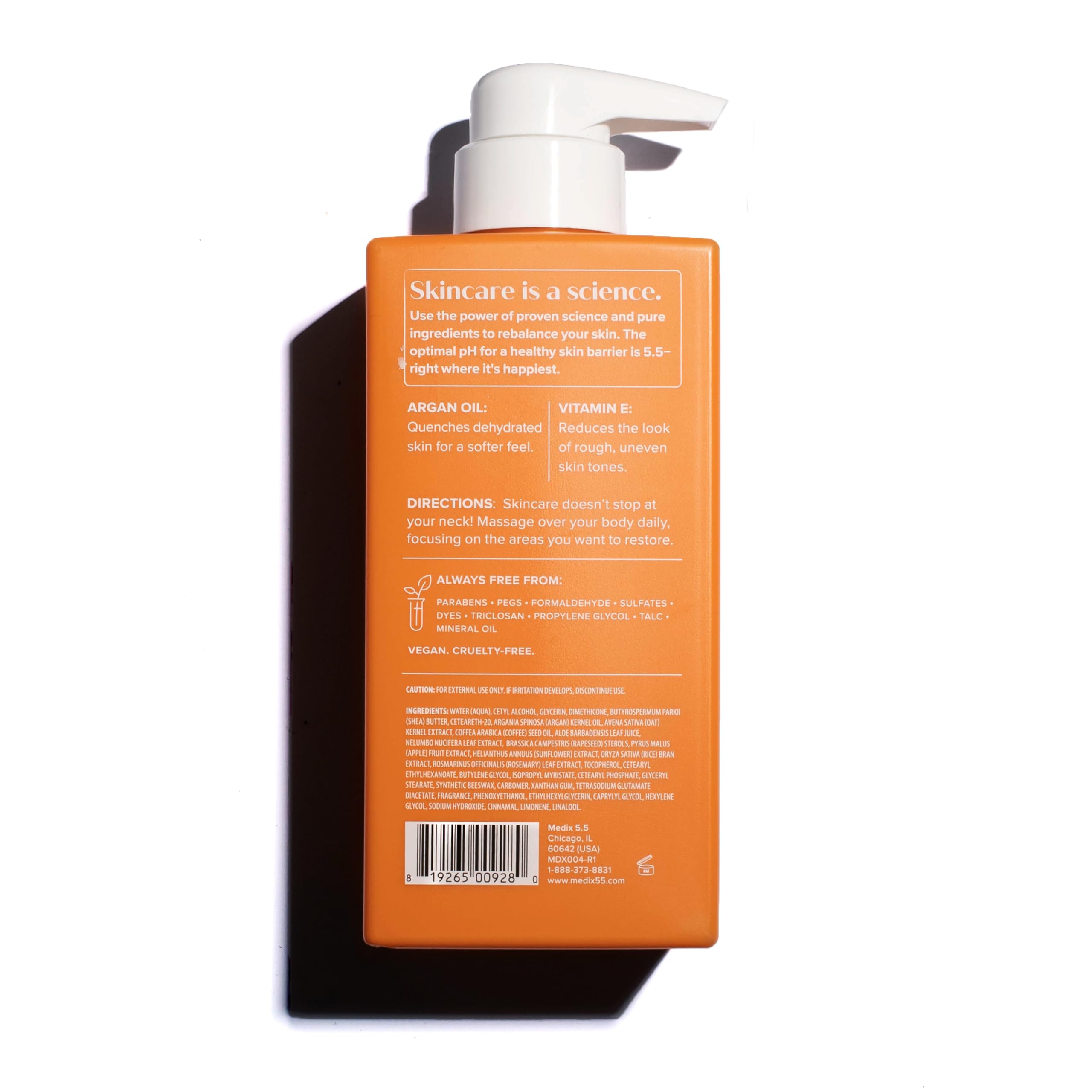 Medix 5.5 clinical testing and cruelty-free logos on packaging.