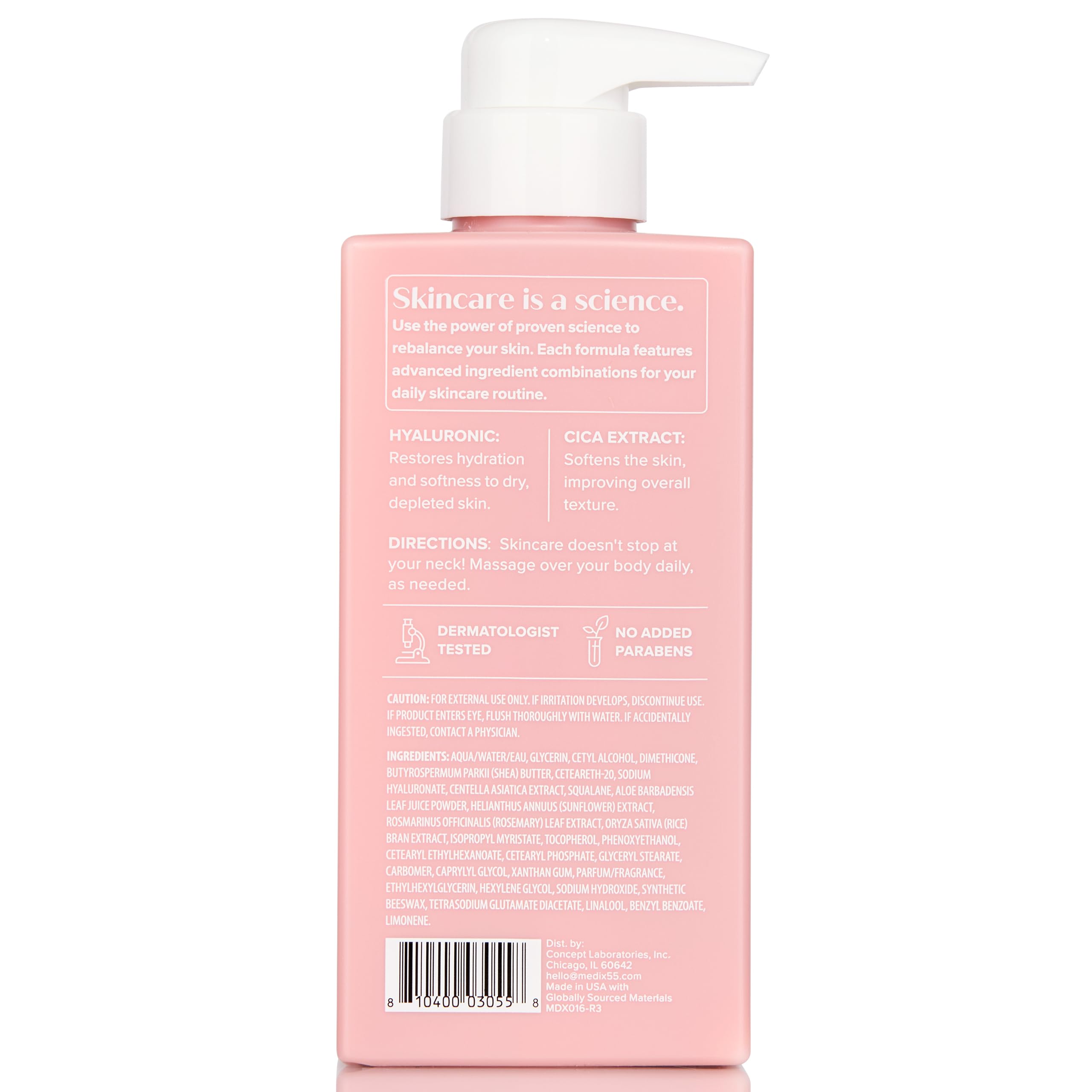 Medix 5.5 Close up moisturizing texture on dry skin.