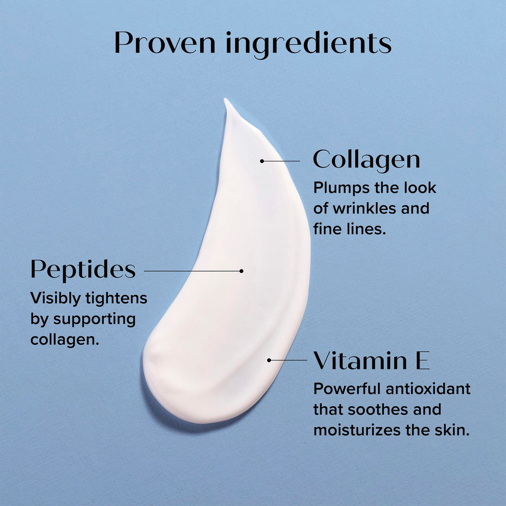 Medix 5.5 Collagen Cream texture showing a non-greasy finish.