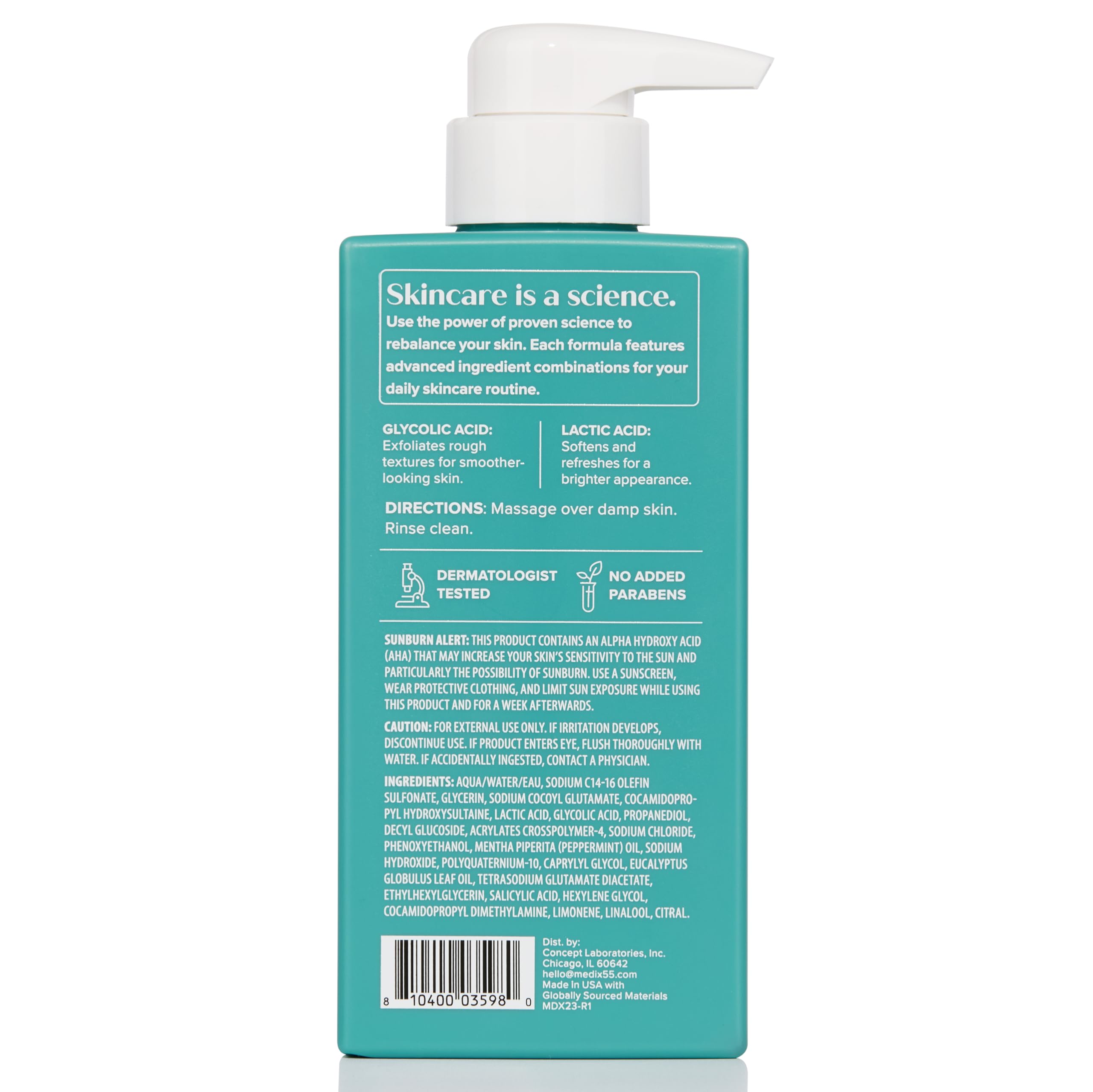 Medix 5.5 dermatologist-tested formula made in Chicago facility.