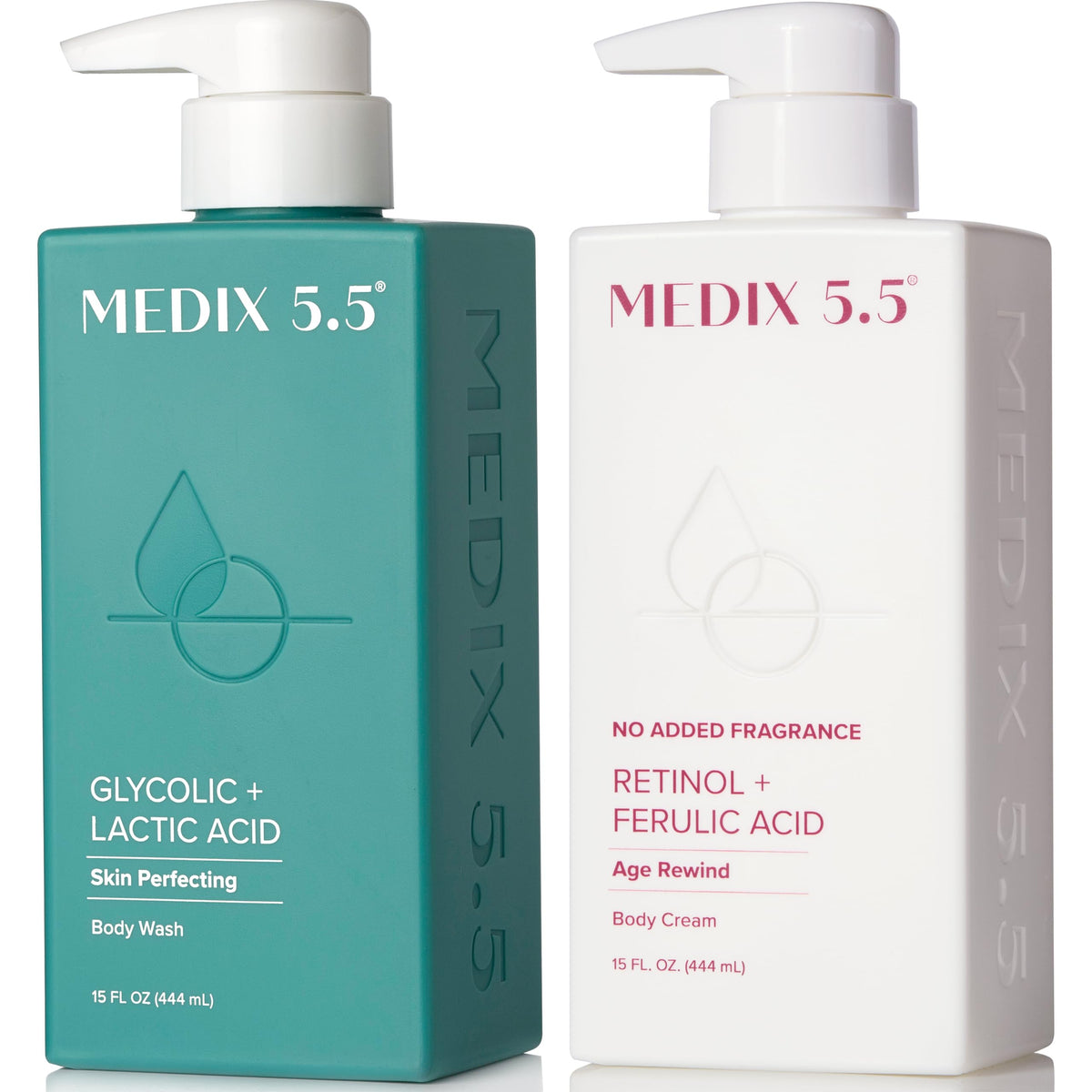 Medix 5.5 exfoliating glycolic acid body wash for daily softness