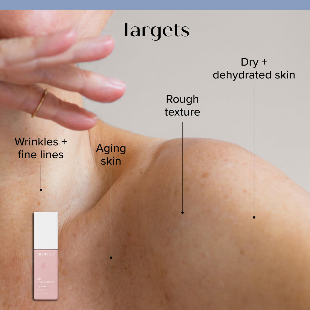 Medix 5.5 fragrance-free label close-up emphasizes gentle formulation.