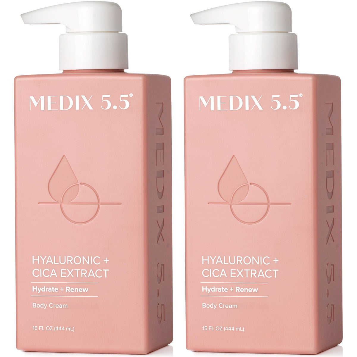 Medix 5.5 Hyaluronic Acid Body Lotion bottle pump hydrates dry skin for daily use