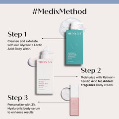 Medix 5.5 3 percent hyaluronic acid serum bottle for deep hydration.