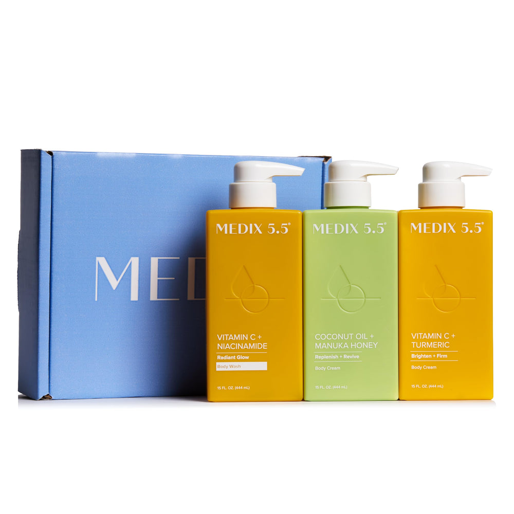 Medix 5.5 Nourish & Glow Citrus vitamin C Wash bottle front, gentle cleansing for dull skin.