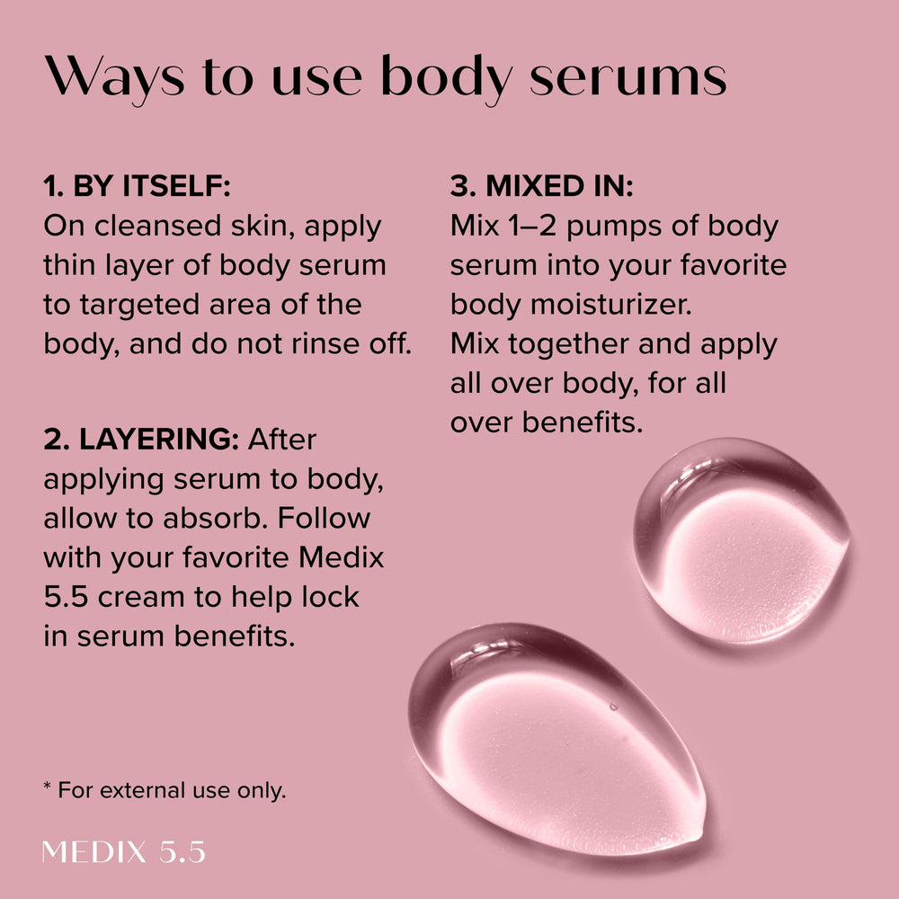 Medix 5.5 Retinol and Hyaluronic Booster duo on shelf