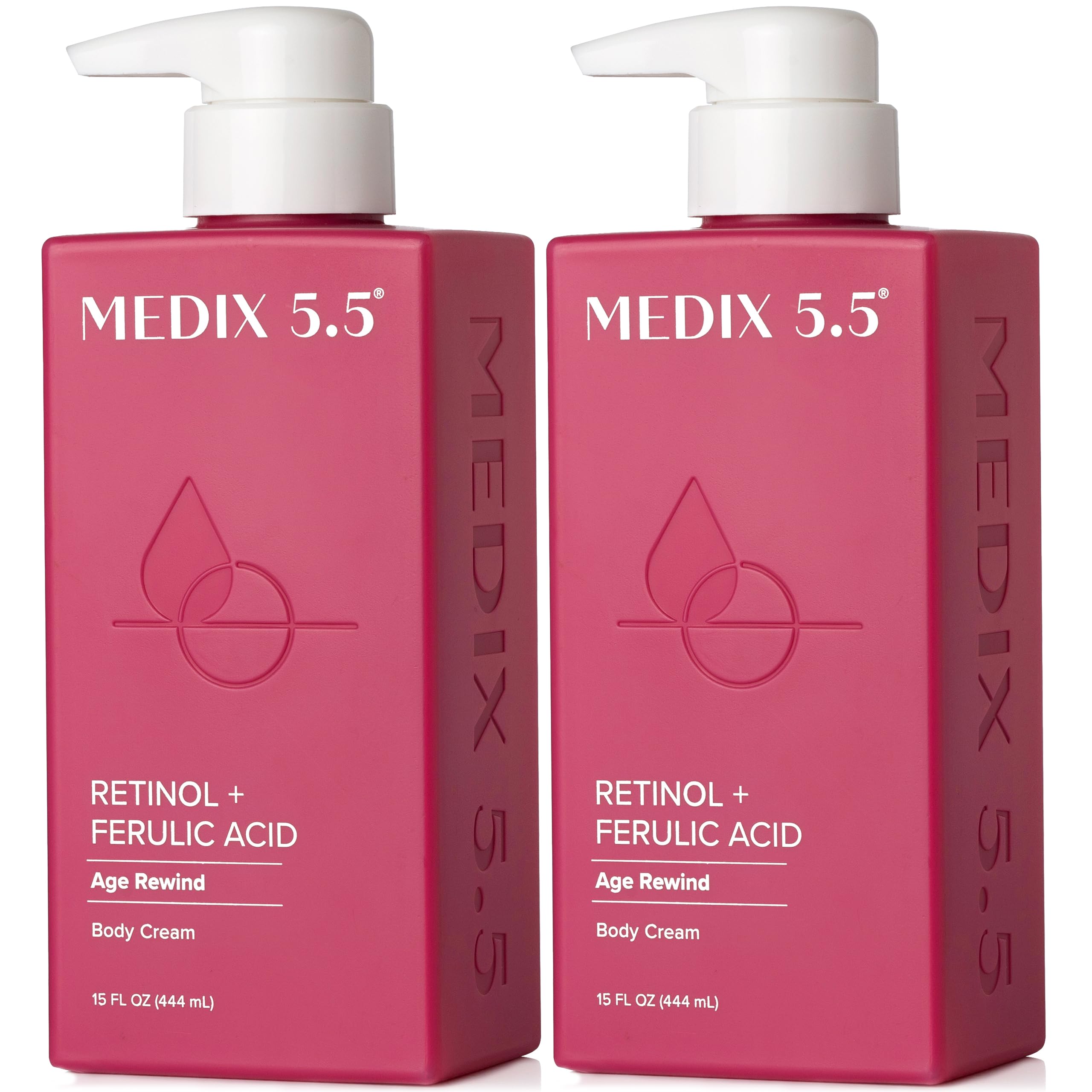Medix 5.5 Retinol Body Lotion pump for smooth, hydrated skin and simple daily application.