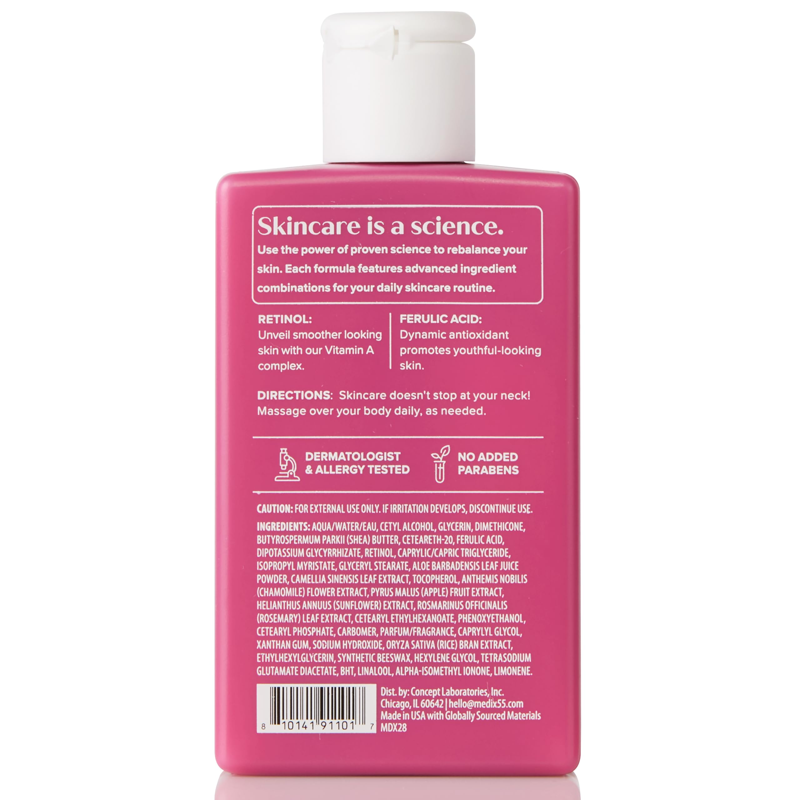 Medix 5.5 Retinol Lotion skin glow after use shows hydration and smoother texture