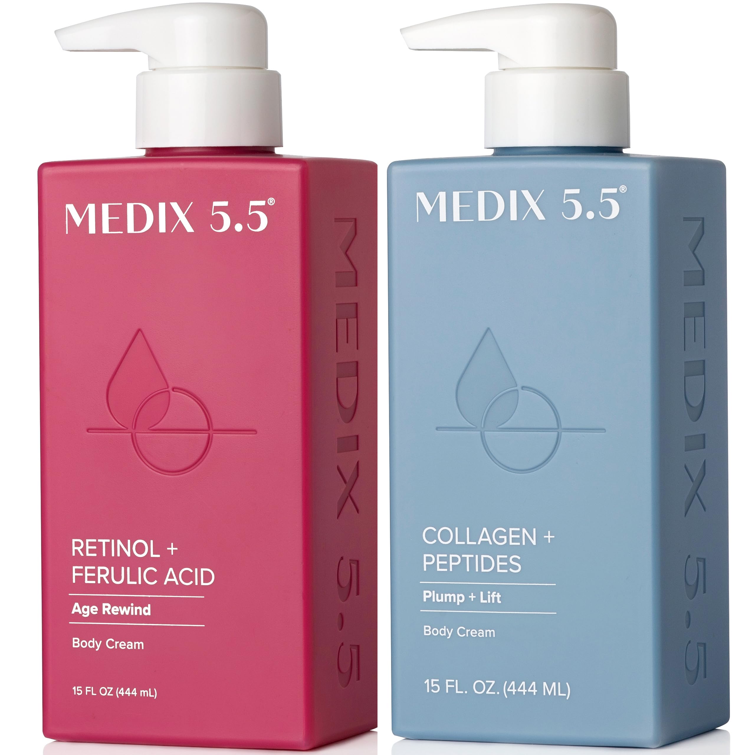 Medix 5.5 Retinol Cream bottle shows a dermatologist-inspired formula for radiant, firmer-looking skin