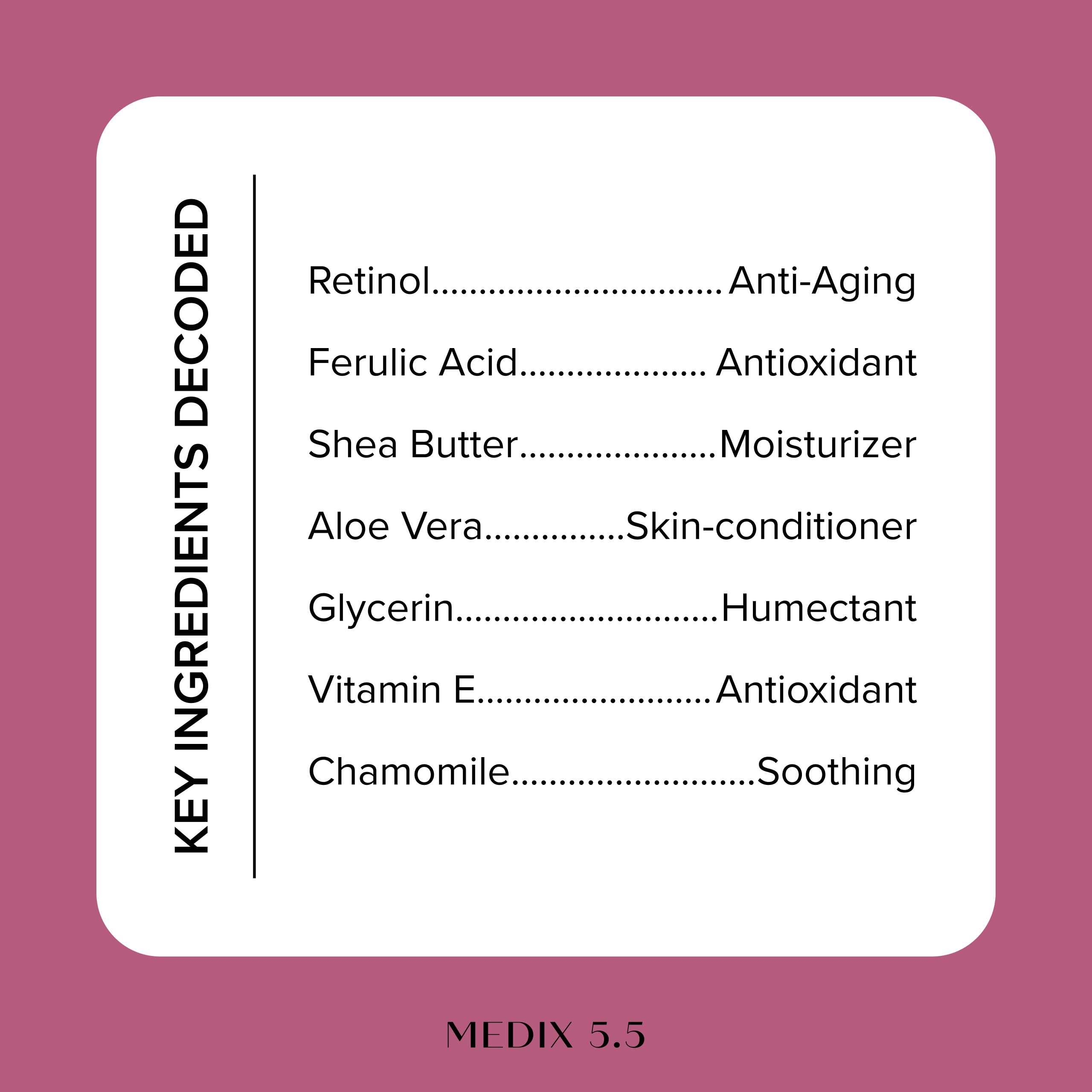 Medix 5.5 Skin Firming application demonstrating immediate nourishing feel.