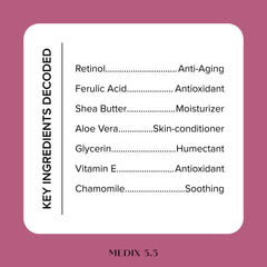 Medix 5.5 Skin Firming application demonstrating immediate nourishing feel.