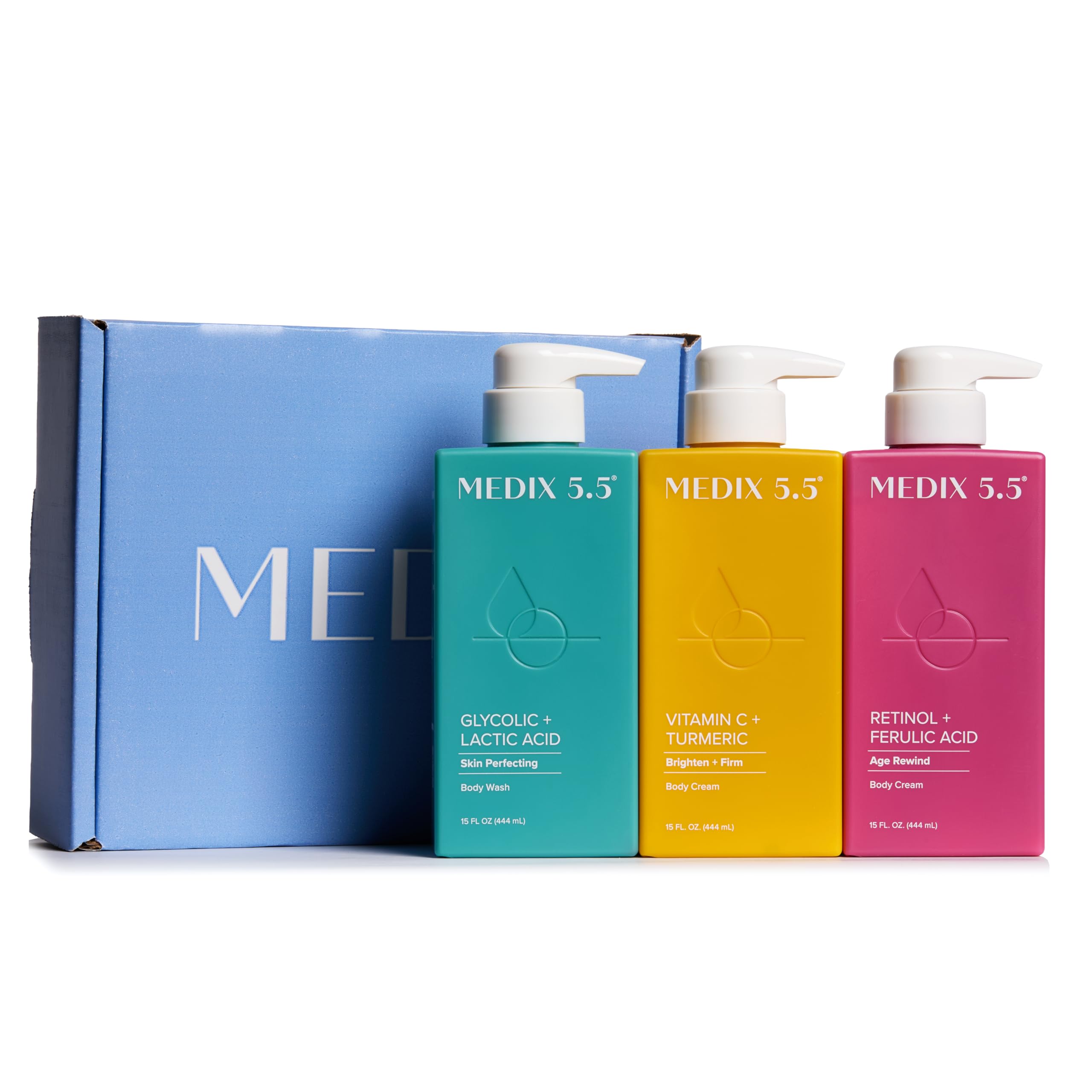 Medix 5.5 Smooth & Glow glycolic wash bottle for a refreshing, smoother skin texture.