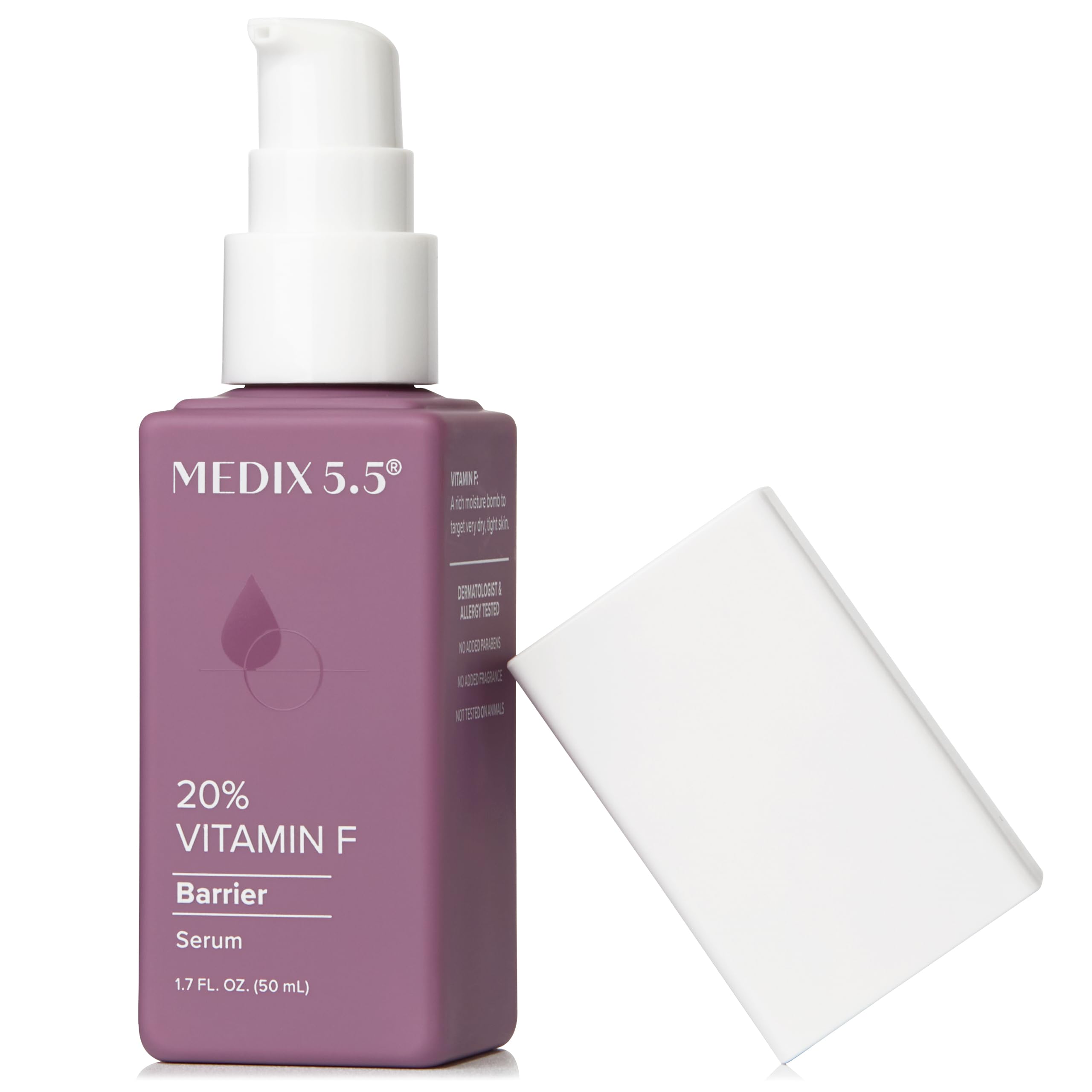 Medix 5.5 Vitamin F booster bottle provides intensive hydration for dry skin.