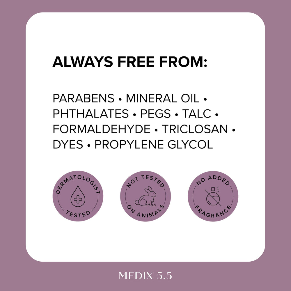 Medix 5.5 Vitamin F booster on hair strands suggesting conditioning benefits