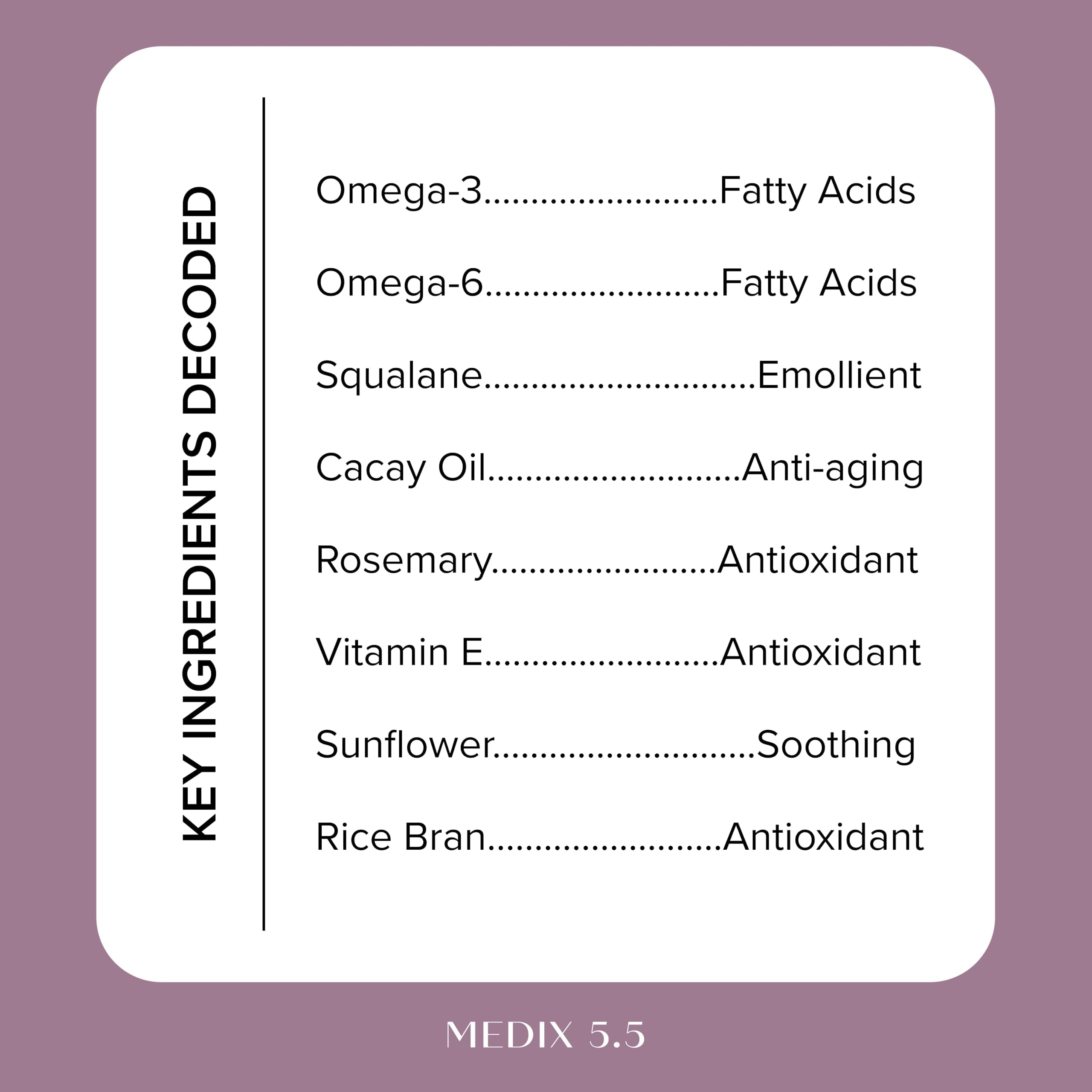 Medix 5.5 Vitamin F booster texture swirl demonstrates rich moisture