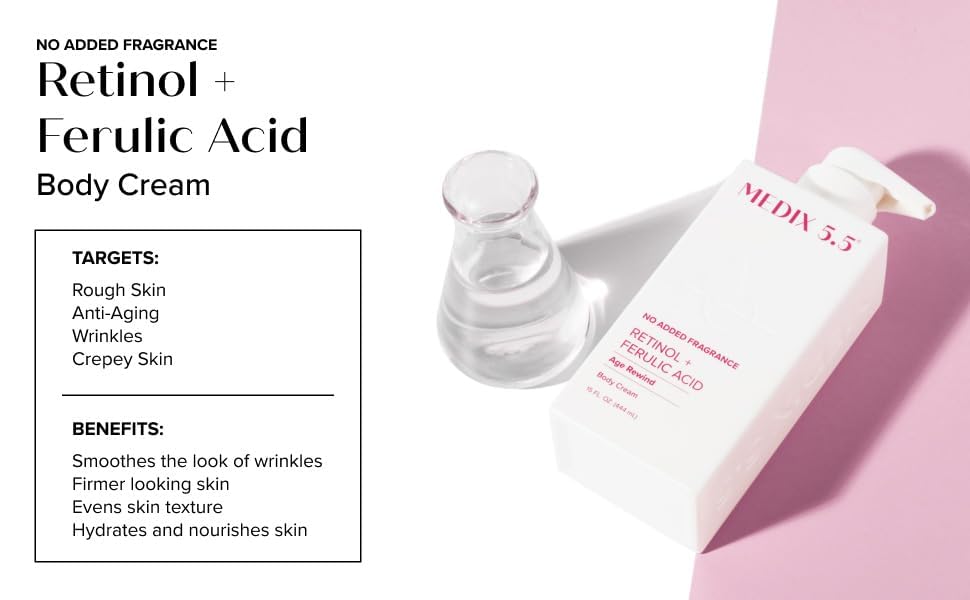 Medix 5.5 non irritating retinol cream designed for sensitive skin.