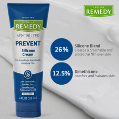 Medline Remedy safe, gentle formula highlights paraben-free hypoallergenic protection.