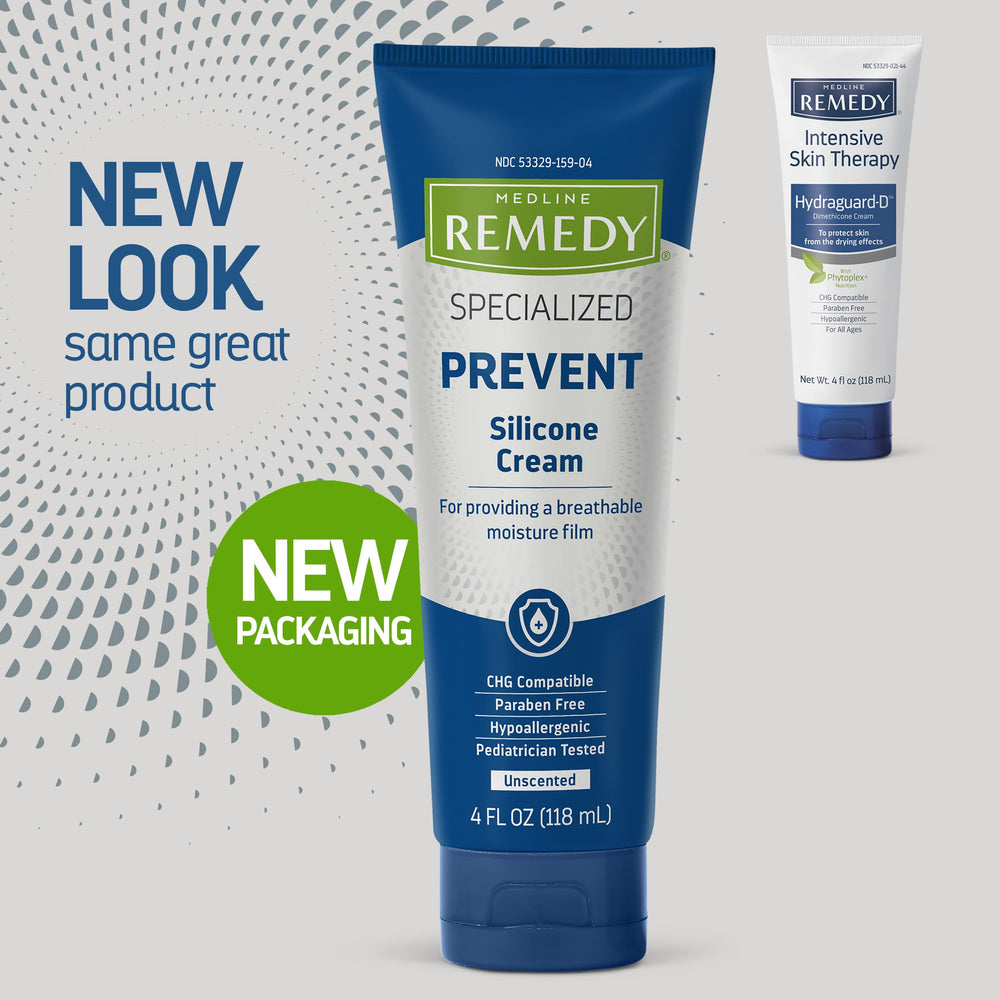 Medline Remedy silicone cream texture silky-smooth for comfortable hydration.