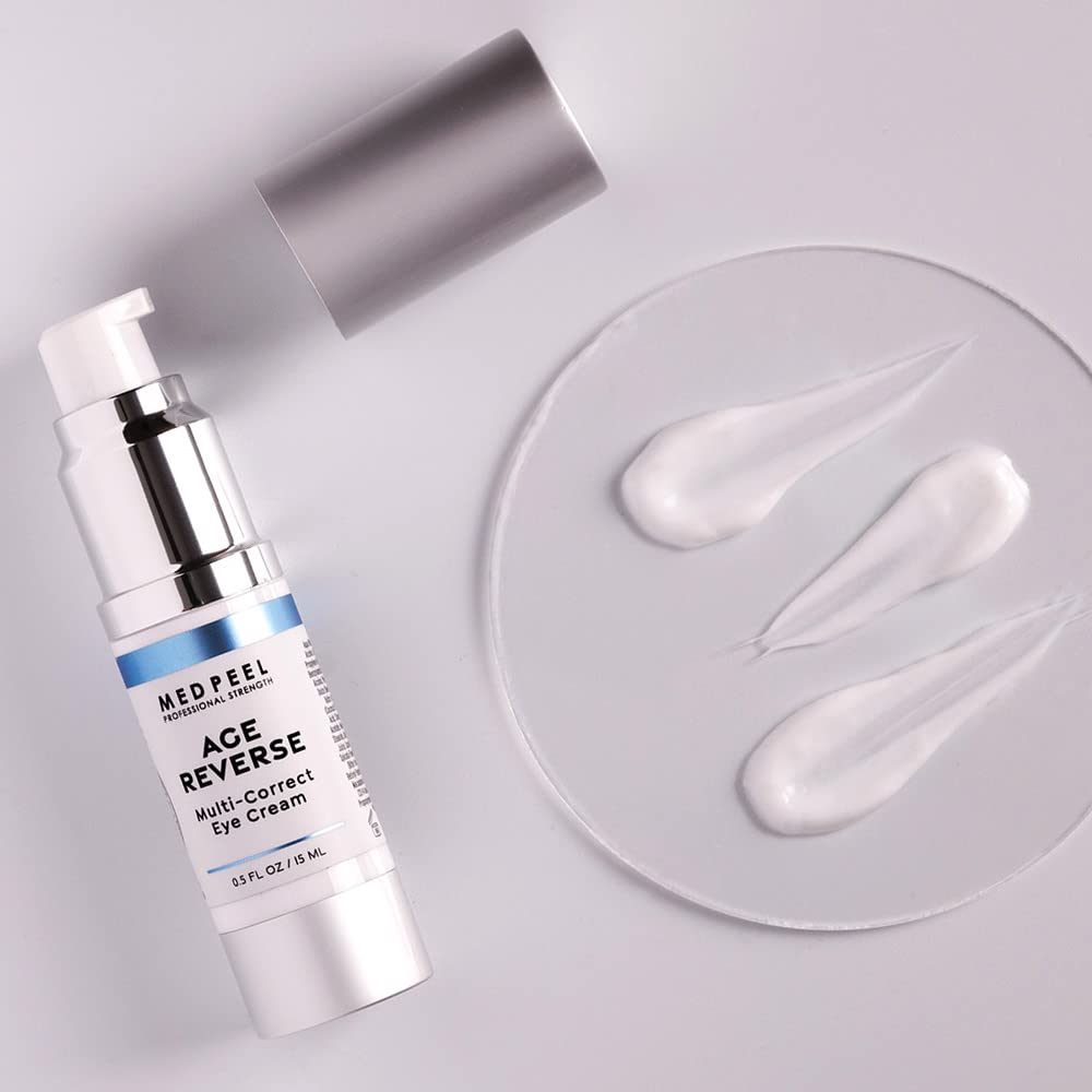 MedPeel Age-Reverse Eye Cream in-use scene for daily skincare routine.