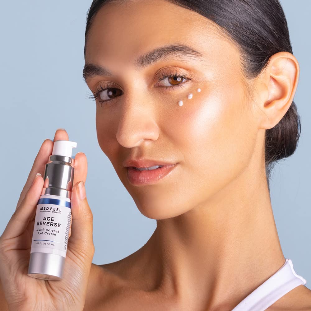 MedPeel Age-Reverse Eye Cream color swatch showing creamy consistency.