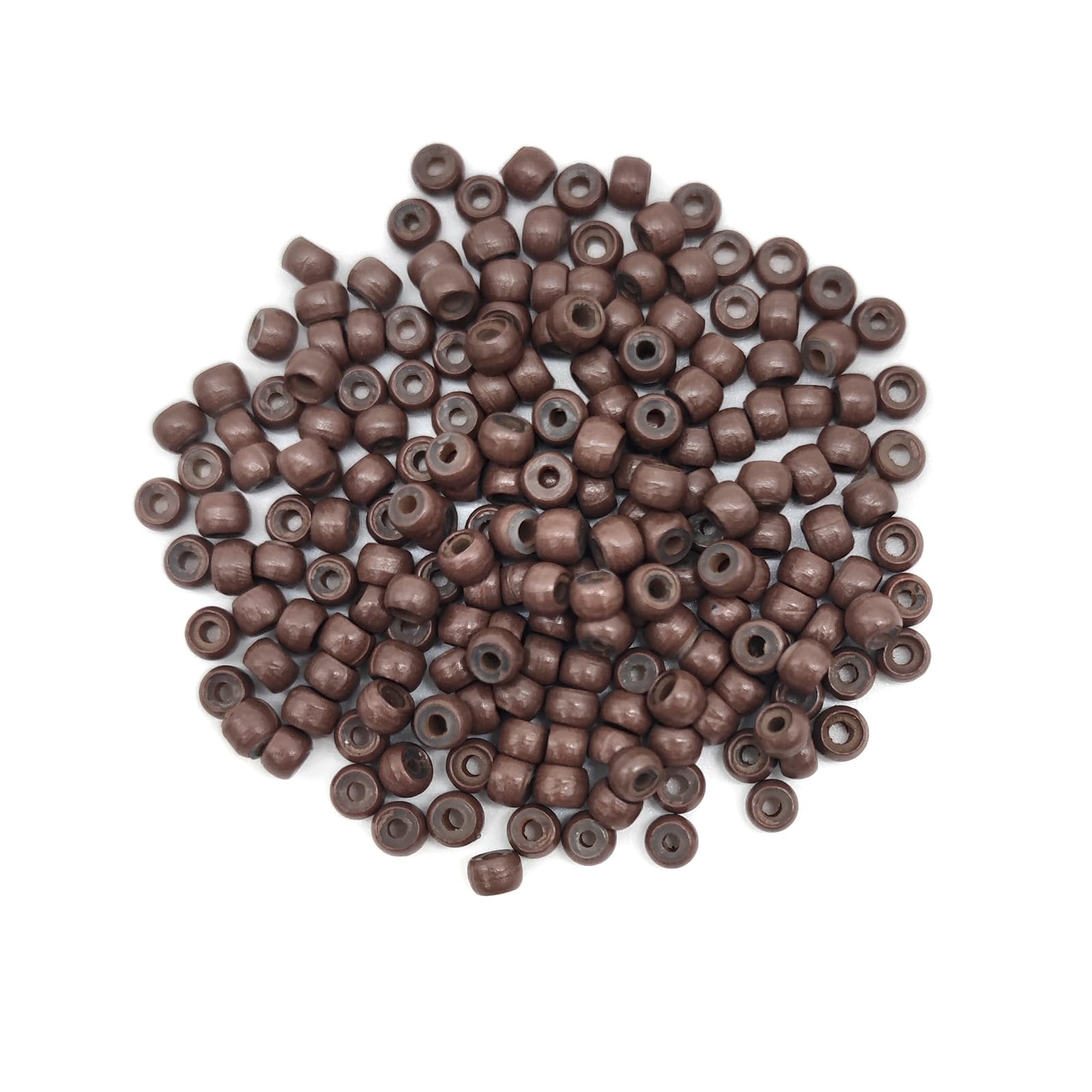 Medsuo nano ring beads in black close-up demonstrating secure grip for extensions