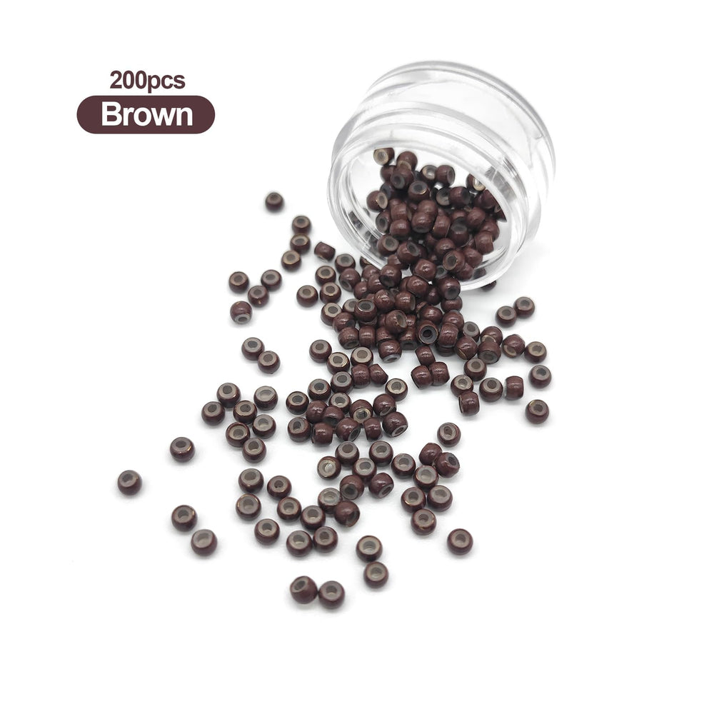 Medsuo nano ring beads in brown close-up for discreet, natural blends