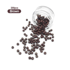 Medsuo nano ring beads in brown close-up for discreet, natural blends