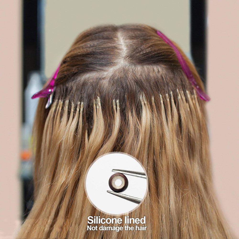 Medsuo nano ring beads in light brown close-up for warm tones