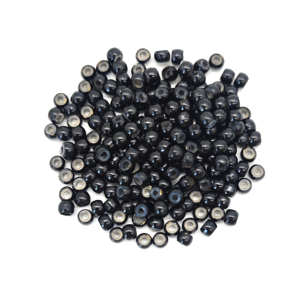Medsuo silicone nano rings in black give a secure grip for hair extensions.