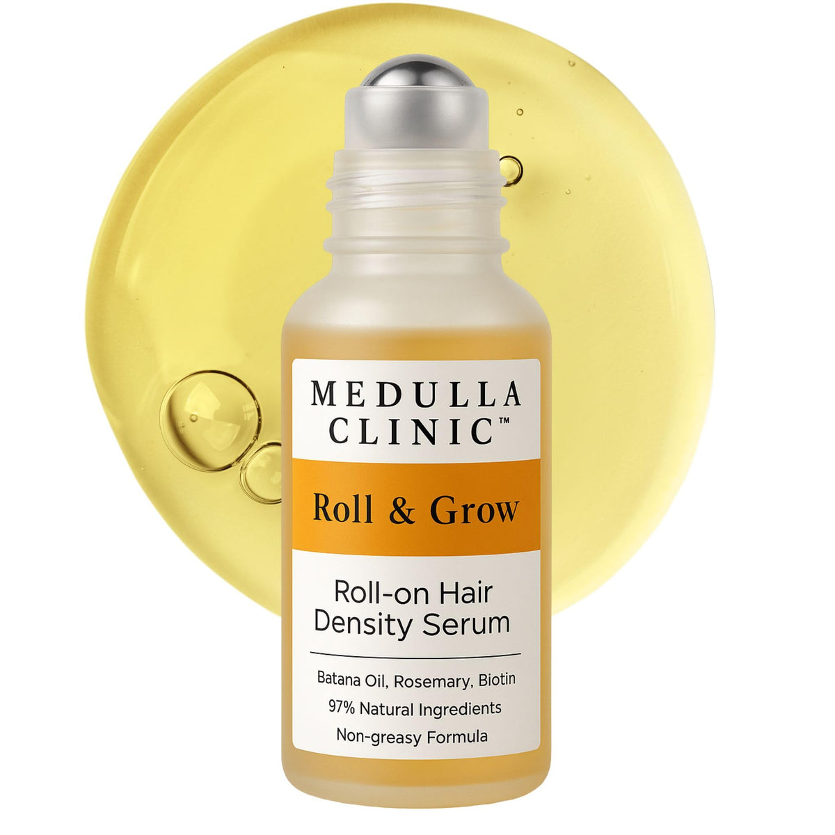 Medulla Clinic Roll-On Serum bottle for precise, mess-free application.