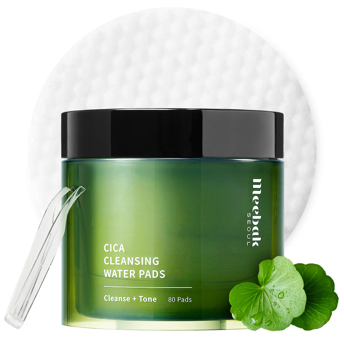 Meebak Cica Cleansing Water Pads packaging for easy on-the-go cleansing