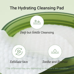 Close-up of Meebak Cica pad texture for gentle exfoliation