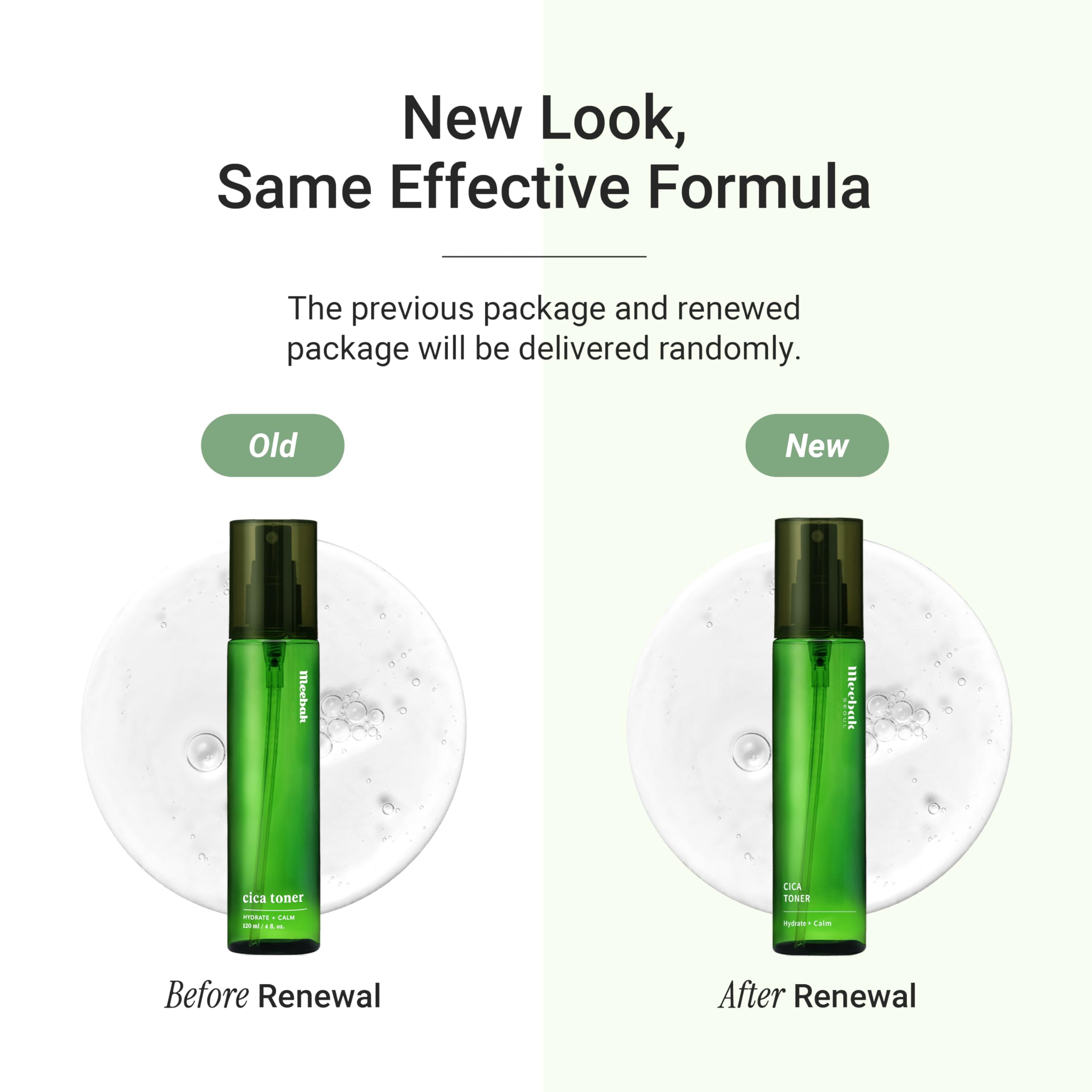 Meebak CICA Toner Spray travel-size option fits compact bags.