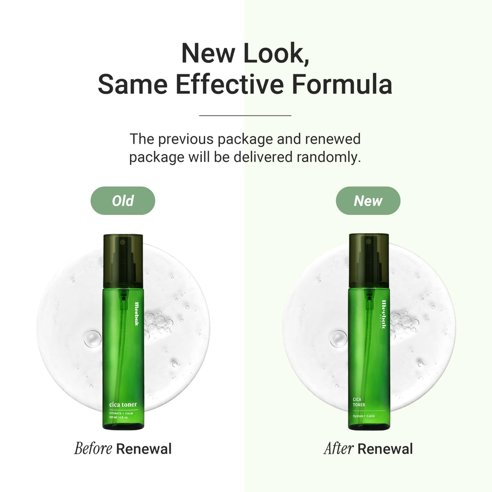 Meebak CICA Toner Spray travel-size option fits compact bags.