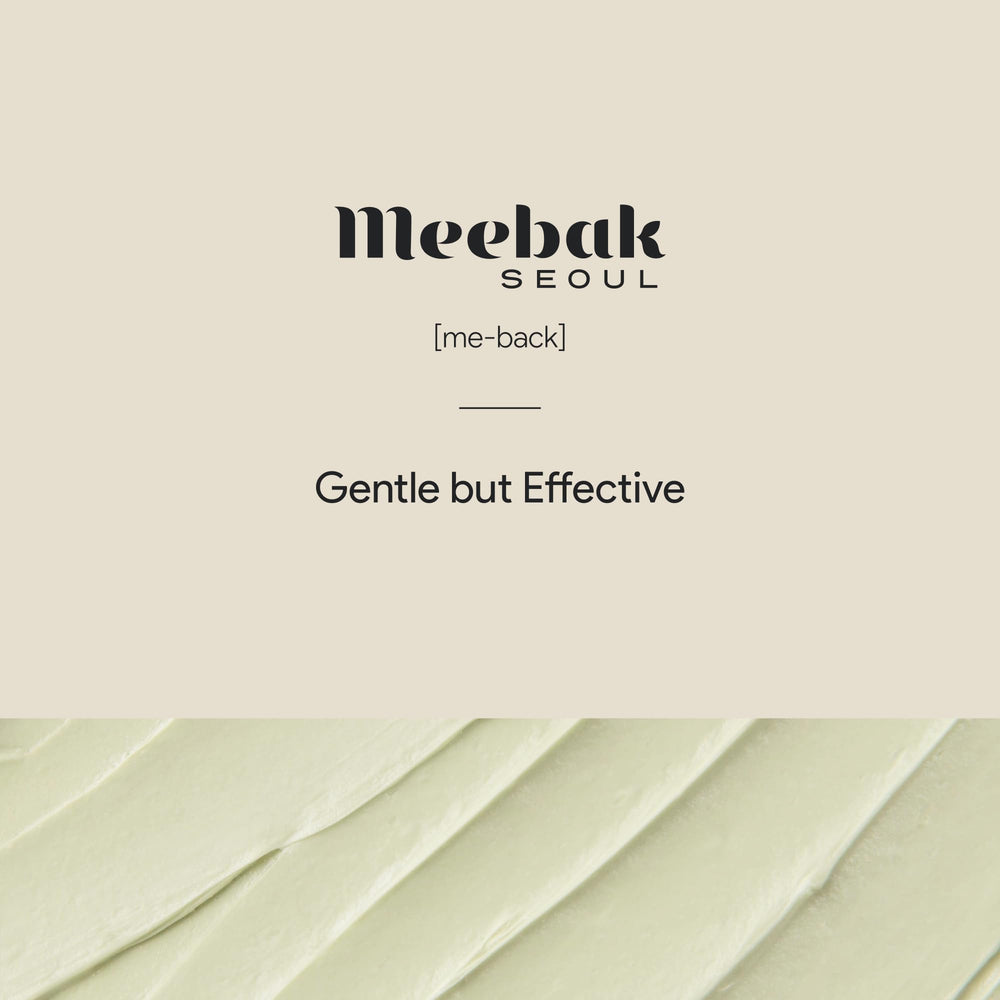 Meebak Eye Cream packaging display showcases daily regimen and compact size