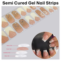 Meemooron geometrics gel strips create bold lines for a polished look.