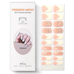 Meemooron glitter wrap gel strips provide sparkle with a glossy, long-lasting shine.