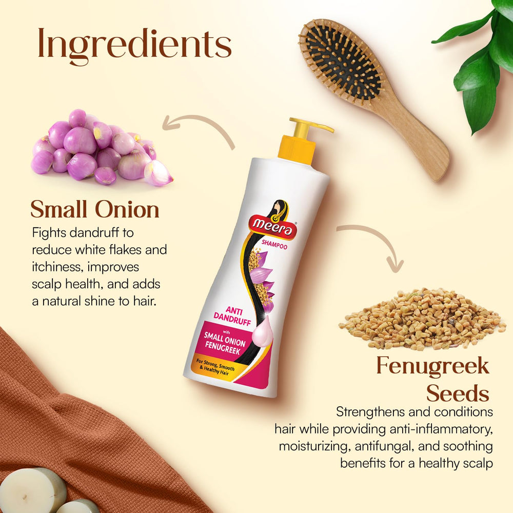 Pouring Meera Shampoo to reveal rich, creamy lather