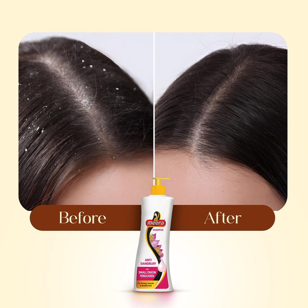 Meera shampoo white formula suggests gentle care for everyday use