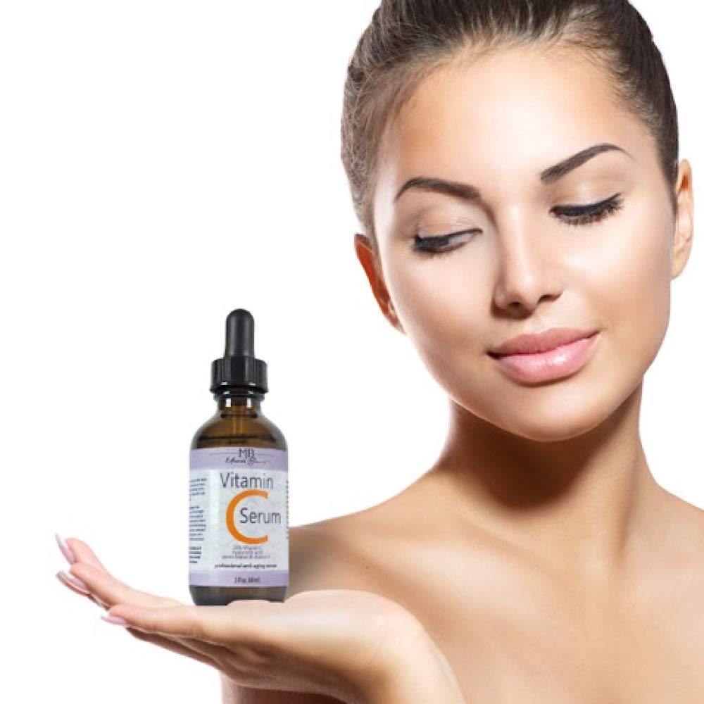 Meera's Beauty Serum ingredients label close-up, vegan formula.