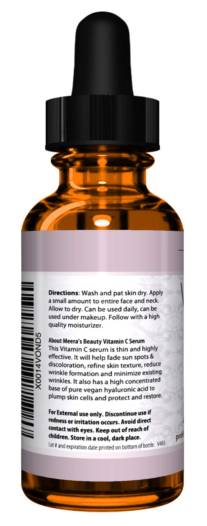 Meera's Beauty Vitamin C Serum texture close-up showing smooth hydration.