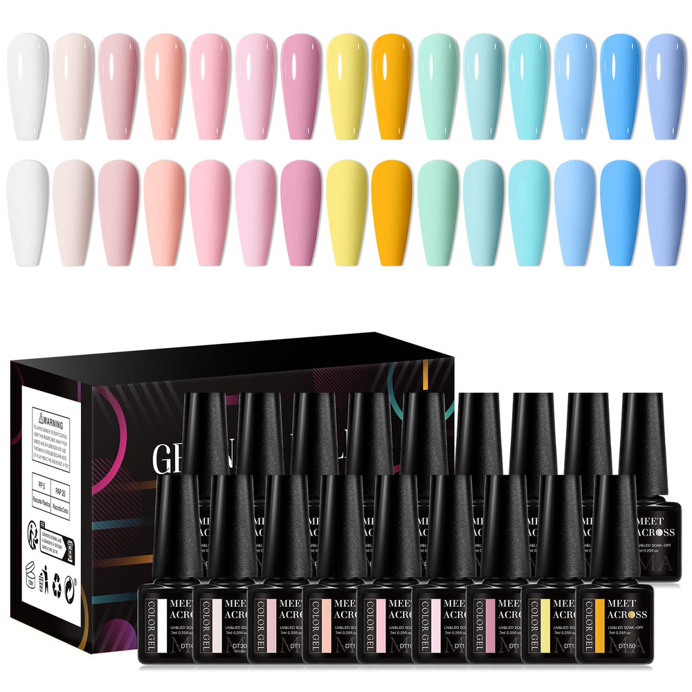 Meet Across 18pcs nude gel set shows versatile nude shades for at-home manicures.